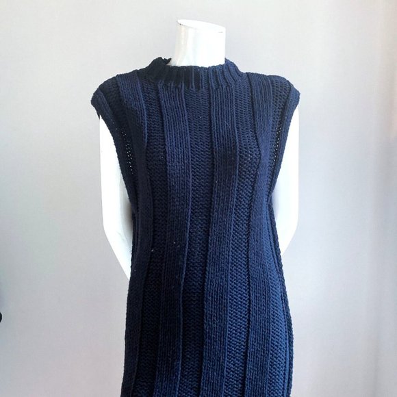 Free People Beach Black Ribbed High Neck Sleeveless Maxi Dress S - Picture 4 of 7